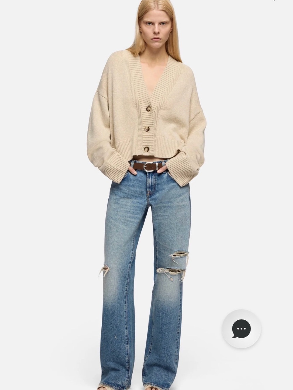7 For All Mankind Distressed low Straight Leg Jeans